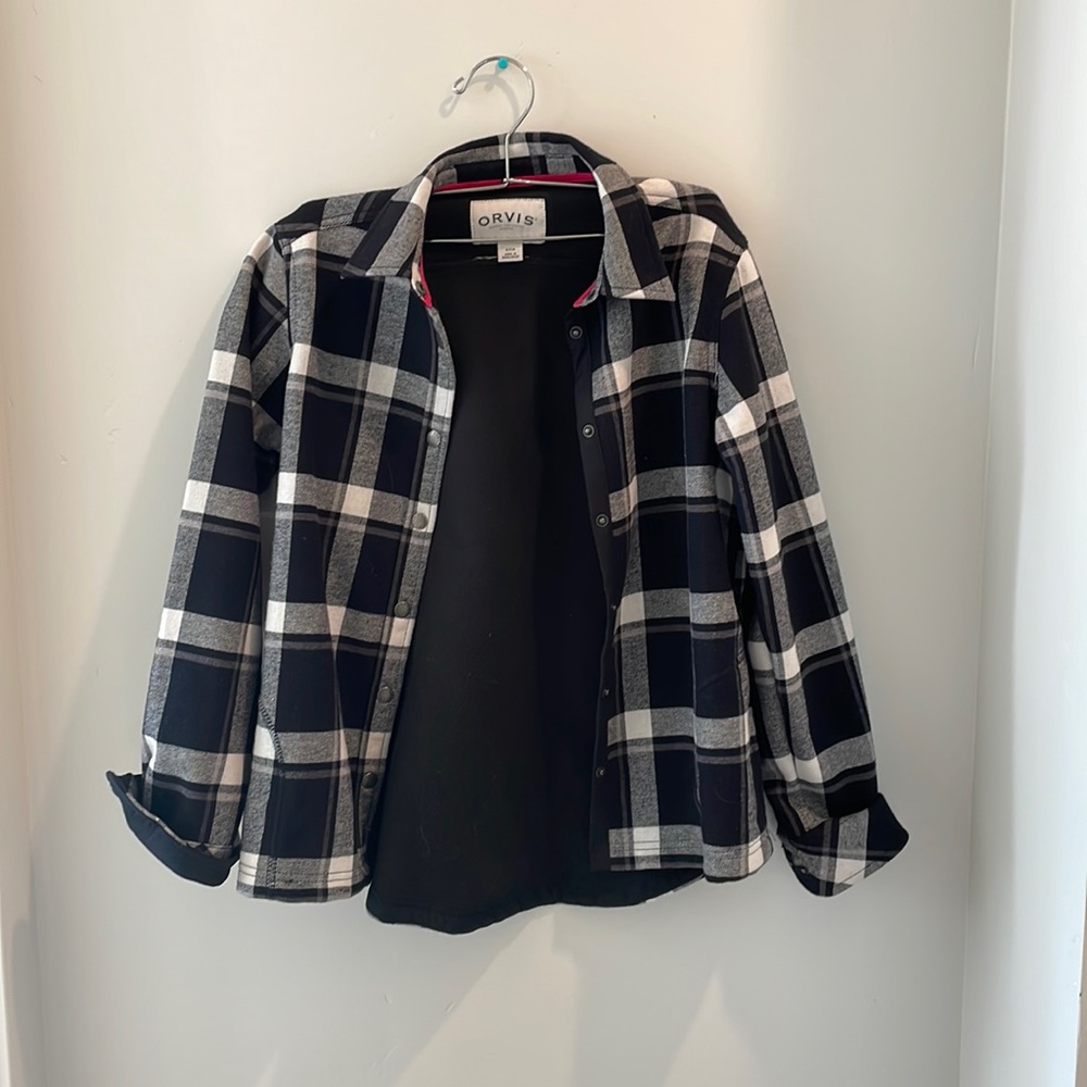 Black and white winter flannel